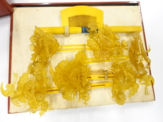 アンティーク　花嫁衣裳髪飾りセット